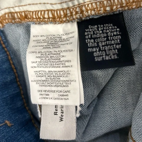 Madewell Cali Demi-Boot Size 25 Jeans Medium Blue Wash Raw Hem Distressed - Picture 12 of 12